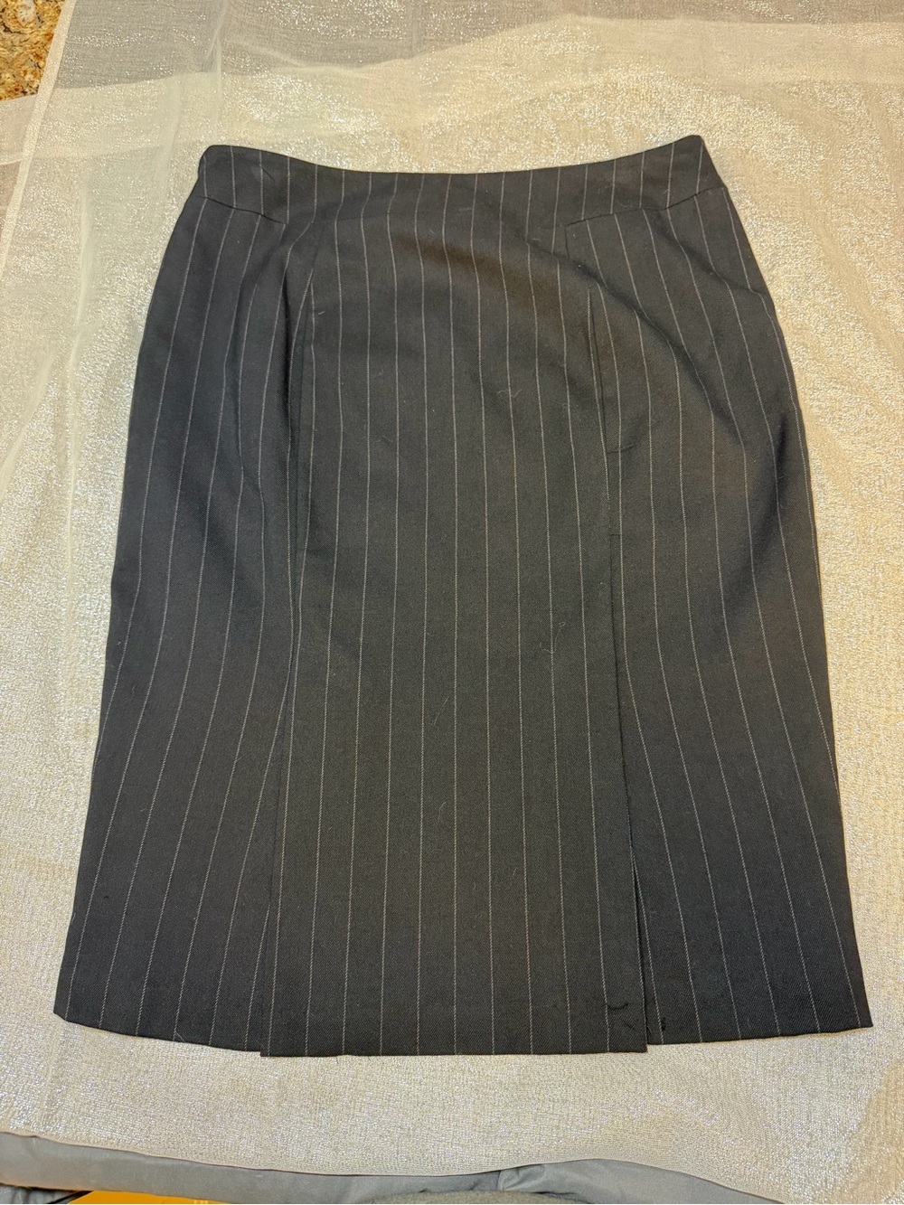 New York & Company Pinstripe A-Line Skirt Size 8